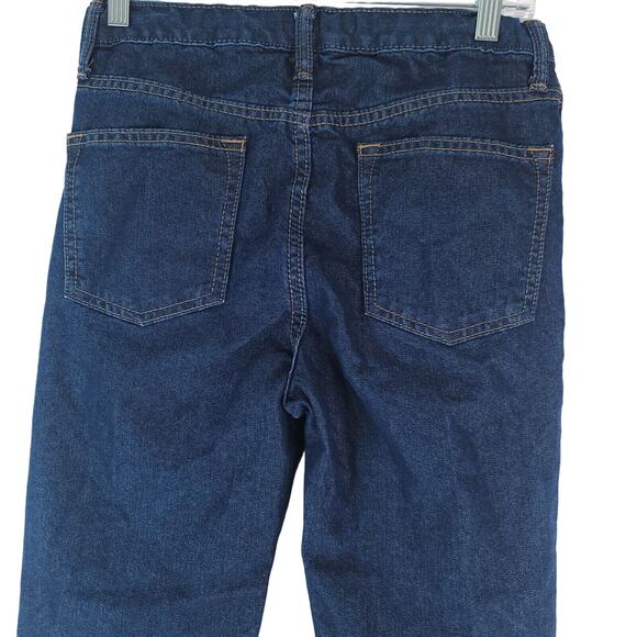 Old Navy Jeans Boys 16 Straight Leg Adjustable Waist Dark Wash Denim - Picture 4 of 10